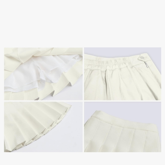 SANGTREE PLUS SIZE Women's Pleated Elastic Waist Skirt with Pockets - Picture 2 of 6